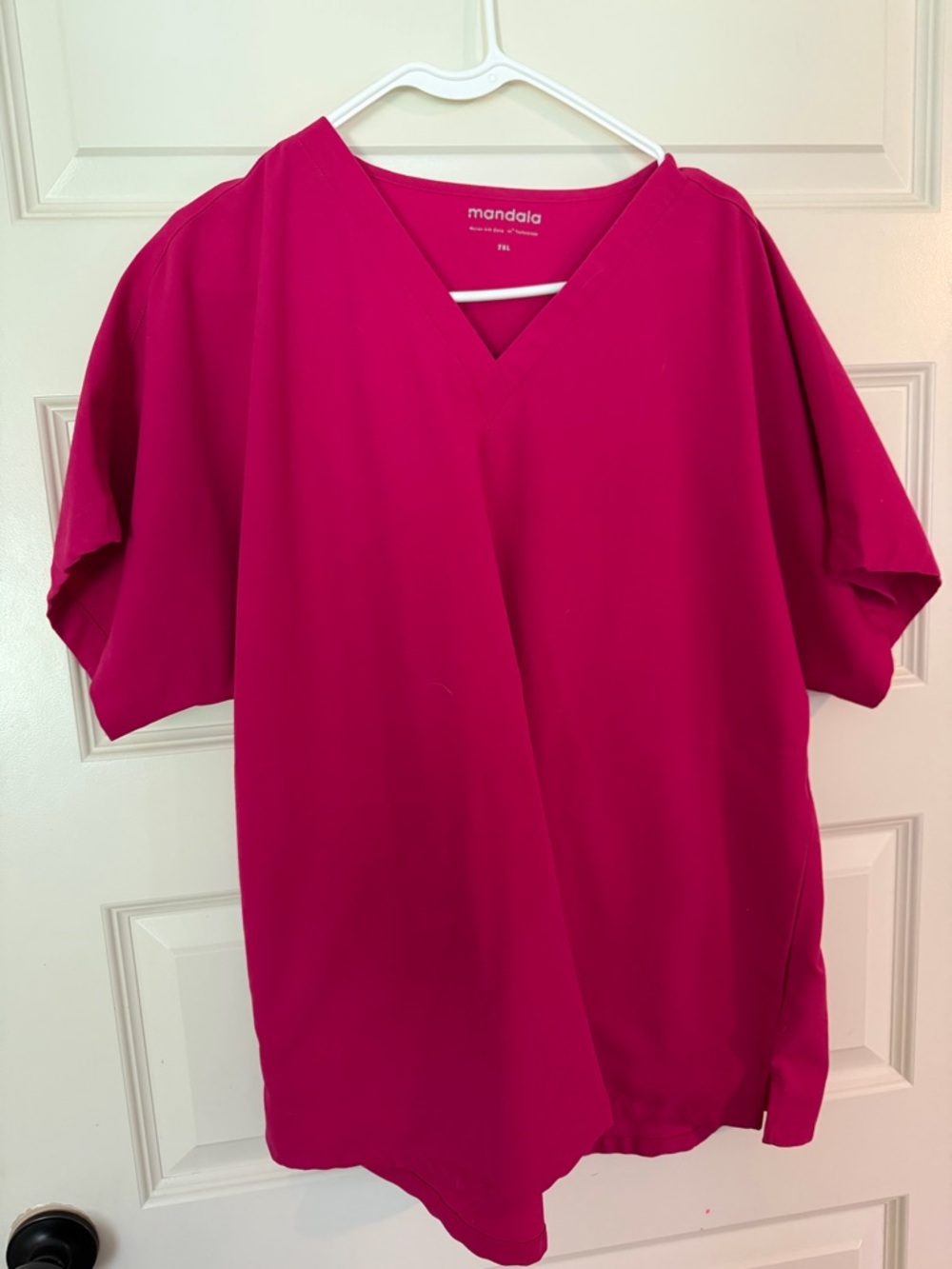 Mandala Women's V-Neck Top in Fuchsia